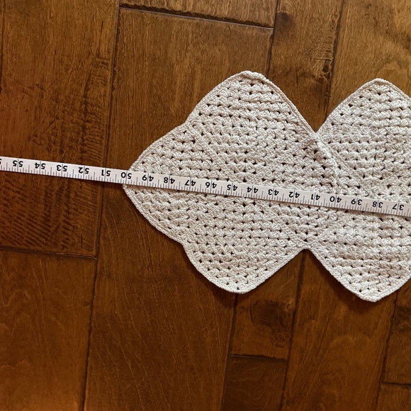 Table Runner, Mantel Decor, Vintage 90s, Hand Crocheted - Picture 3 of 3